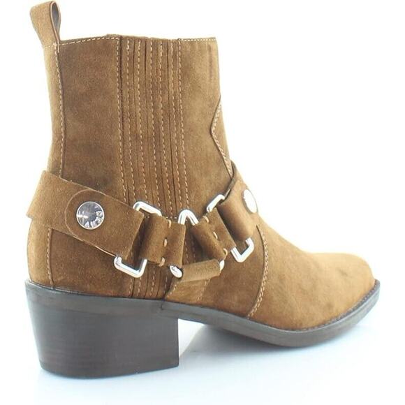 DKNY Mina Western Bootie Women's Boots US 7.5 Oiled Suede Latte/LAT - Picture 8 of 8